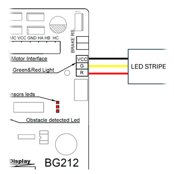 ANKUAI PB-LED501-45M Tirad LED para barrera de parking - Longitud 4.5 metros - Cubierta de goma - Colores verde y rojo - Aliment (5)