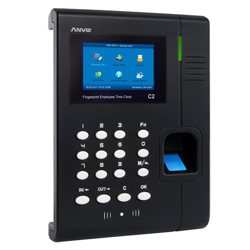 ANVIZ C2 Control de presencia - Huella, tarjeta EM y PIN - 3.000 grabaciones | 100.000 registros - TCP/IP y USB - 128 x 64 LCD |