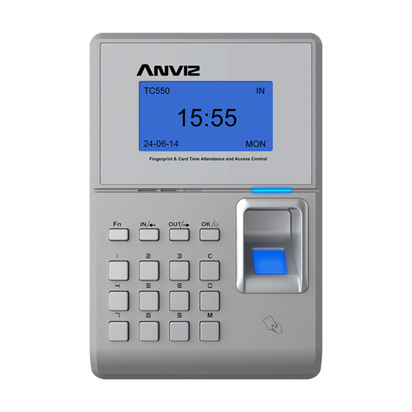 Anviz CONAC-775 TC550 Lector biométrico autónomo de accesos y presencia Anviz. Identificación por tarjeta RFID, huella dactilar,