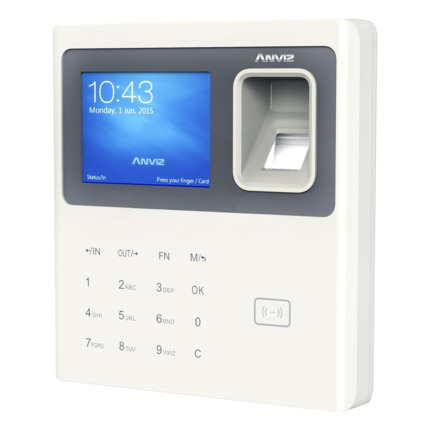 Comprar Anviz CONAC-779 W1-ID Lector biométrico autónomo de presencia Anviz. Identificación por tarjeta EM, huella dactilar, contraseña y/o combinaciones. Teclado y pantalla TFT color 2,8". 3000 huellas/tarjetas y 100 000 registros. 8 modos de control de