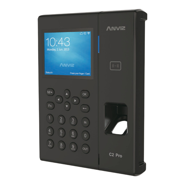 Anviz CONAC-781 C2PRO-POE Lector biométrico autónomo de presencia. Identificación por tarjeta EM RFID, huella dactilar, contrase