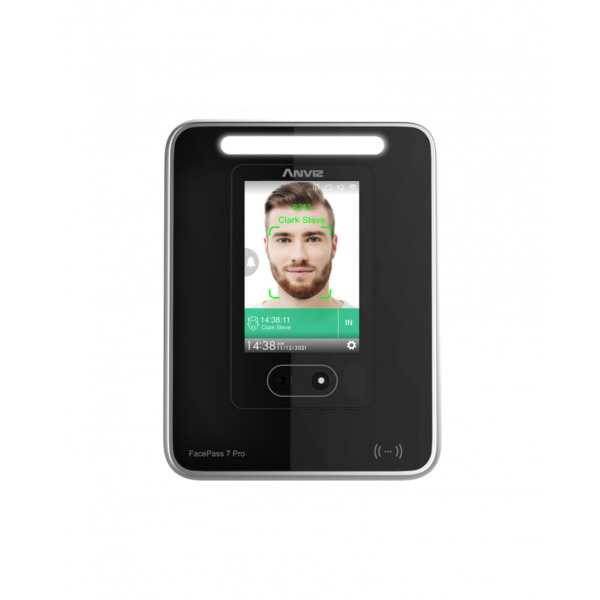 Anviz CONAC-902 FacePass 7 Pro Terminal biométrico de reconocimiento facial sin contacto. Doble cámara de 2?MP. Pantalla táctil