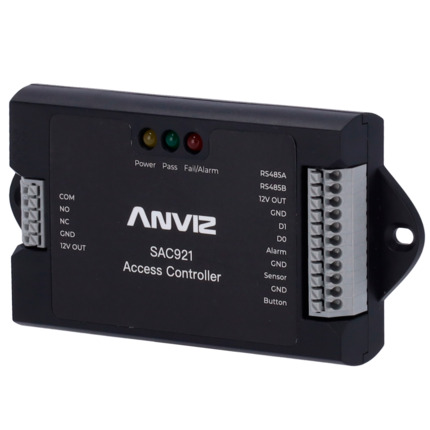 Comprar ANVIZ SAC921 Controladora de acceso - Tarjeta o PIN - 1 puerta | Comunicación TCP/IP y WiFi - 1 lector por Wiegand | 2 lectores por OSDP - Sin caja | PoE - Software CrossChex Standard