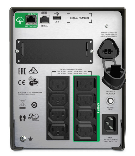 APC SMT1000IC sistema de alimentación ininterrumpida (UPS) Línea interactiva 1 kVA 700 W 8 salidas AC (2)