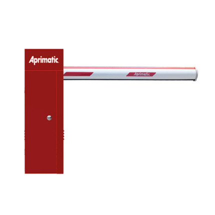 Comprar APRIMATIC APRI-KIT-VIA60-RD Barrera de parking VIA con brazo redondo D80 de 6 metros, uso intensivo, 5.000 ciclos/día, motor 24Vdc.