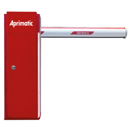 Comprar APRIMATIC APRI-KIT-VIAP30-RD Barrera de parking VIA Plus con brazo redondo D80 de 3 metros, uso intensivo, 20.000 ciclos/día, motor 24Vdc.