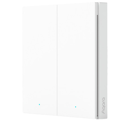 Comprar AQARA AQ-WRS-R02 Aqara Interruptor Inalámbrico H1 Doble - Zigbee 3.0  - Requiere  AQARA HUB - 7 Acciones Configurables - Larga duración de batería 5 Años - Soporta Apple Homekit, Google, Alexa