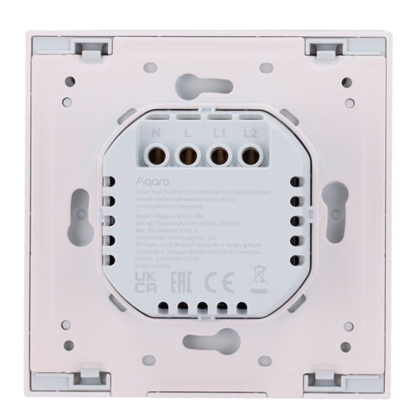AQARA AQ-WS-EUK04 Aqara Interruptor Inteligente de Pared H1 - Zigbee 3.0  - Requiere AQARA HUB - Con Neutro / Protección contra (5)