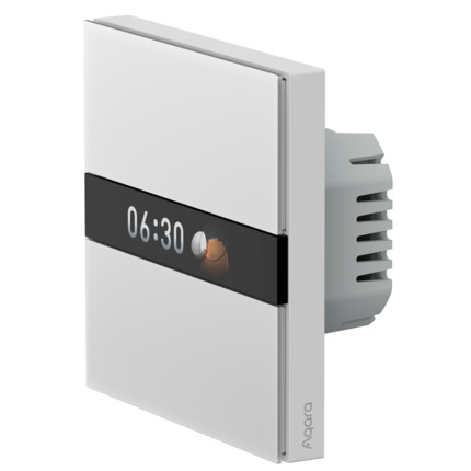 Comprar AQARA AQ-WS-K02D Aqara Interruptor de pantalla V1 EU - Pantalla LCD / 2 Canales  - Necesario HUB Aqara - Matter over Zigbee / Bluetooth - 4 Botones configurables - Soporta Apple Homekit, Google, Alexa