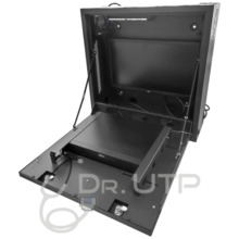 Arcón Vertical para grabador y pantalla con 2 llaves, ventilador y pasacables