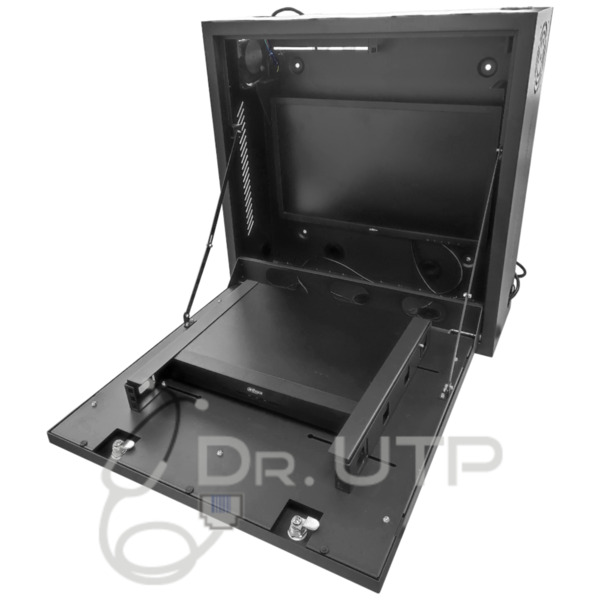 Arcón Vertical para grabador y pantalla con 2 llaves, ventilador y pasacables
