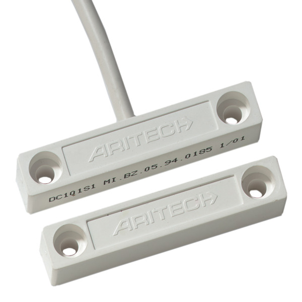 Aritech DC103 Contacto Magnético Plástico de Superficie. NC. Polarizado. Apertura 15mm. Grado 2