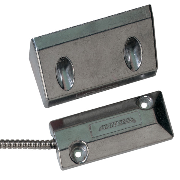 Aritech DC108 Contacto Magnético Suelo Gran Potencia. Aluminio. NC. Apertura 75mm. Grado 2