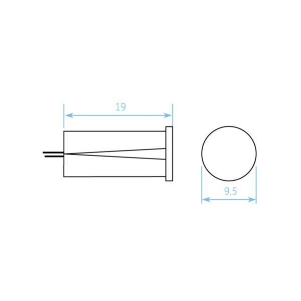 ARITECH R1125-N Contacto de montaje empotrado a presión "Stubby" con imán "Mini-Max", blanco (1)
