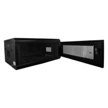 Armario rack para pared - Hasta 4U rack de 19&quot; - Hasta 60 Kg de carga - Paneles de malla en frontal y laterales para ventil