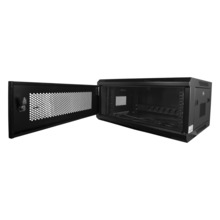 Armario rack para pared - Hasta 6U rack de 19&quot; - Hasta 60 Kg de carga - Paneles de malla en frontal y laterales para ventil