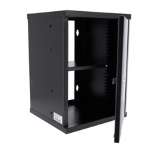 Armario rack para pared - Hasta 9U rack de 10&quot; - Hasta 15 Kg de carga - Con pasacables - Bandeja incluida - Profundidad 300