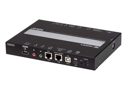 ATEN 1-PORT 4K HDMI KVM OVER IP SWITCH WITH LOCAL OR REMOTE ACCESS, VIRTUAL MEDIA, POWER/LAN REDUNDANCY, AUDIO, REMOTE PC REBOOT (1)