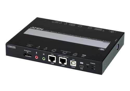 Aten 1 switch KVM a través de IP DisplayPort 4K de un solo puerto para acceso a recurso compartido local/remoto (1)