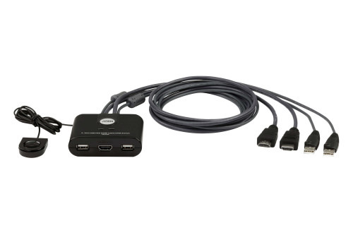 ATEN 2-PORT USB FHD HDMI CABLE KVM SWITCH (CS22HF-AT) (CP20) (1)
