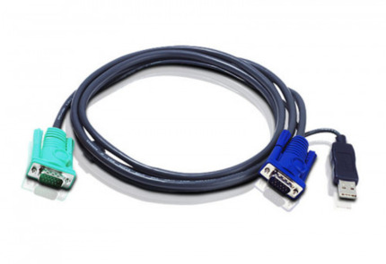 Comprar Aten 2L5205U cable para video, teclado y ratón (kvm) Negro 5 m