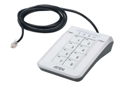 ATEN 2XRT-0021G otro dispositivo de entrada Teclado RJ-11 Negro, Gris, Blanco (1)
