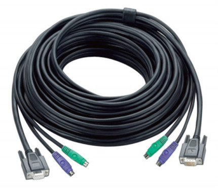 Comprar Aten 30ft PS/2 cable para video, teclado y ratón (kvm) Negro 10 m