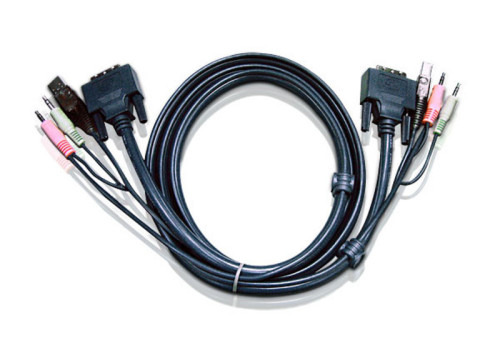 Aten Cable KVM DVI-I single link USB de 3 m