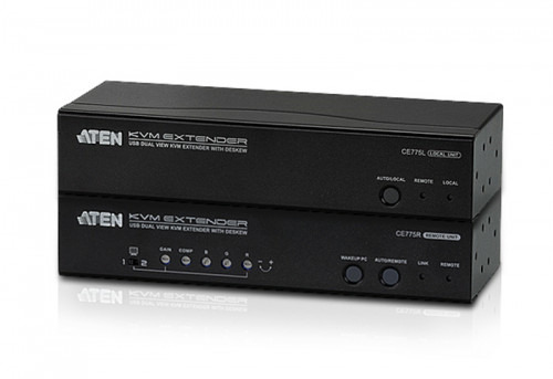 Aten CE775 extensor audio/video Transmisor y receptor de señales AV Negro (1)