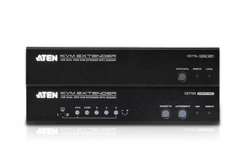 Aten CE775 extensor audio/video Transmisor y receptor de señales AV Negro (3)