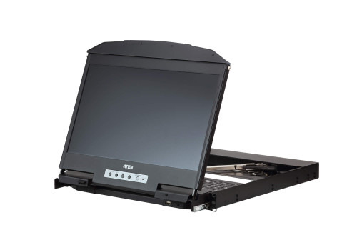 ATEN CL3800NW consola de rack 47 cm (18.5") 1920 x 1080 Pixeles Metal, Plástico Negro 1U (2)
