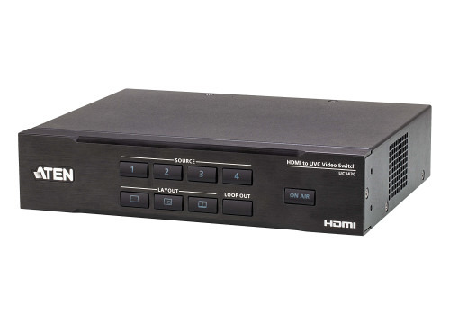 ATEN Conmutador de vídeo HDMI a USB de 4 entradas CAMLIVE™ PRO 4K