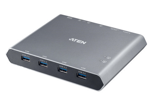 ATEN Conmutador KVM 4K DisplayPort USB-C de 2 puertos con paso de corriente
