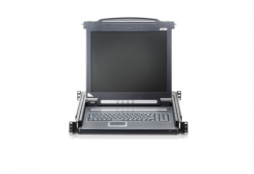 ATEN CONSOLA CL1000M (SPANISH KEYBOARD / 2X-K06 SG) SINGLE RAIL 17" LCD CONSOLE (USB - VGA) (2)