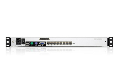 ATEN Consola LCD dual rail con switch KVM integrado multi-interfaz Cat 5 de 8 puertos (2)