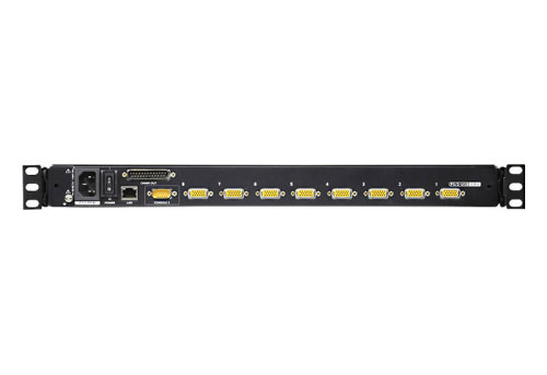 Aten Consola LCD single rail con switch KVM por IP integrado VGA PS/2-USB de 8 puertos con acceso compartido desde consolas loca (2)