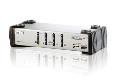 ATEN CS1734AC-AT interruptor KVM Negro, Plata