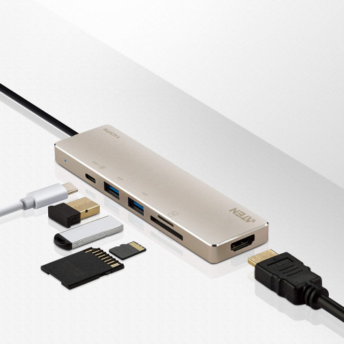 ATEN Docking station compacta USB-C multipuerto con power pass-through (4)