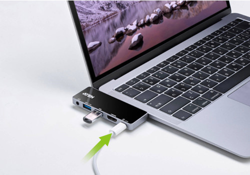 ATEN Docking station de viaje USB-C con pasarela de alimentación (8)