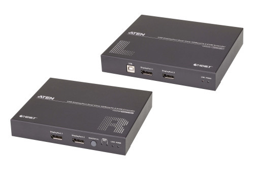 Aten Extensor de KVM USB DisplayPort de vista doble HDBaseT™ 2.0 (4K a 100 m para vista individual) (1)