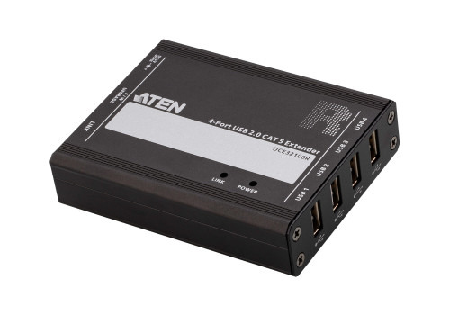 ATEN Extensor USB 2.0 por Cat 5 con hub de cuatro puertos (hasta 100 m) (1)