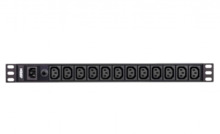 Aten PE0112G unidad de distribución de energía (PDU) 1U Negro 12 salidas AC