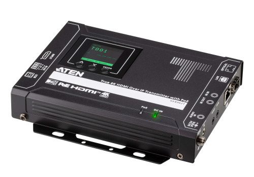 ATEN PREMIUM MODEL (CONSULTAR) TRUE 4K HDMI OVER IP TRANSMITTER WITH POE, USB PERIPHERAL SUPPORT AND IR / RS-232 / ETHERNET (WEB (1)