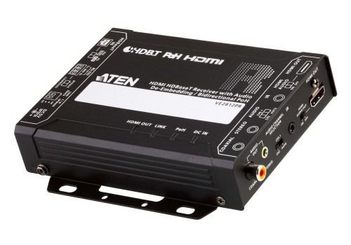 ATEN Receptor HDMI HDBaseT con desincrustador de audio / PoH bidireccional (4K a 100 m) (HDBaseT Class A) (compatible con PoH PS
