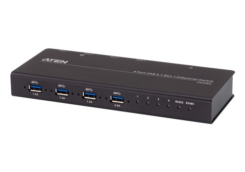 ATEN Switch de periféricos formato industrial USB 3.2 Gen 1 de 4 x 4 puertos (1)