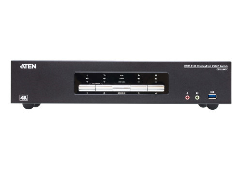 ATEN SWITCH KVMP 4-PORT USB TRUE 4K DISPLAYPORT KVM SWITCH W