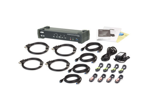 ATEN Switch KVMP™ DisplayPort 4K MST USB 3.0 de 4 puertos (cables incluidos) (4)