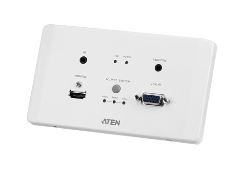 ATEN Transmisor encastrable (EU) HDMI y VGA HDBaseT con embellecedor / POH (4K a 100 m) (HDBaseT Clase A) (1)