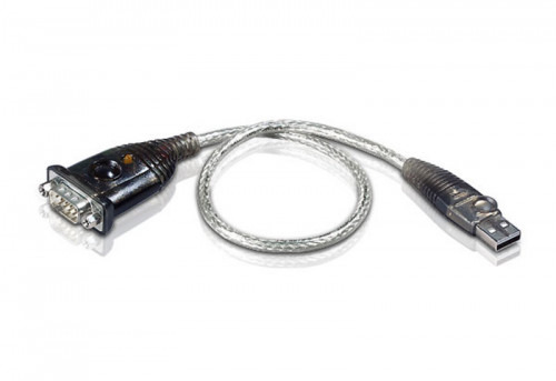 Aten UC232A1-AT adaptador de cable USB RS-232 Negro, Metálico (1)