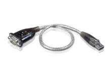 Aten UC232A1-AT adaptador de cable USB RS-232 Negro, Metálico